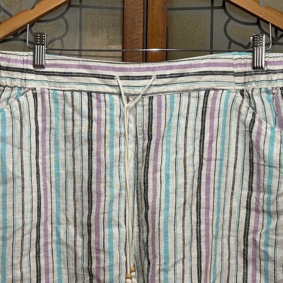 Lane Bryant NWT Linen Blend Pull On Tie Waist Shorts Plus Size 14/16 - Picture 4 of 12